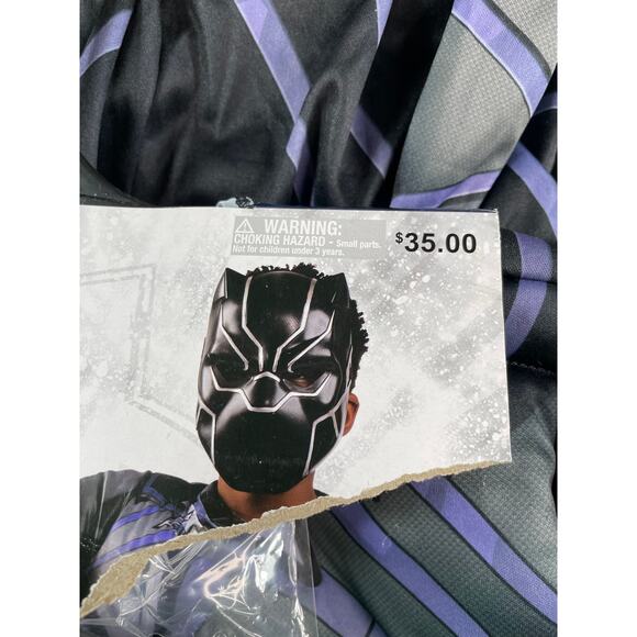 Marvel Black Panther Light Up Costume & Mask Youth Medium (8-10) Avengers NWT - Picture 4 of 6